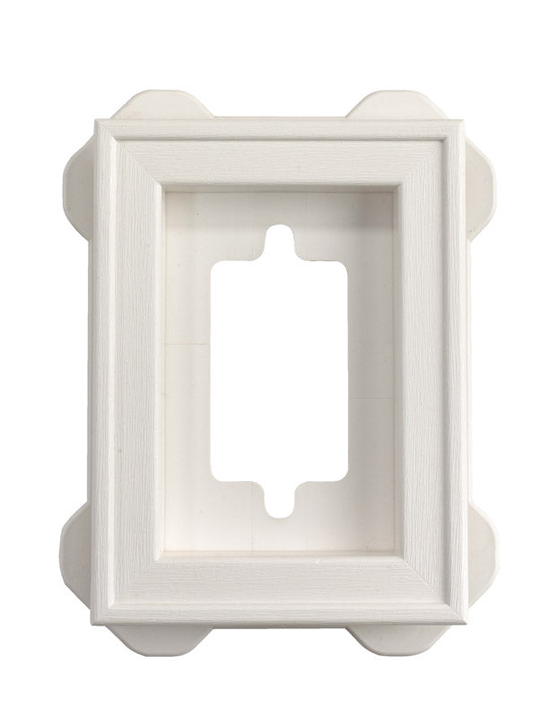 Builders Edge 8 in. H X 8 in. W X 6-5/16 in. L Prefinished White Copolymer Mounting Block