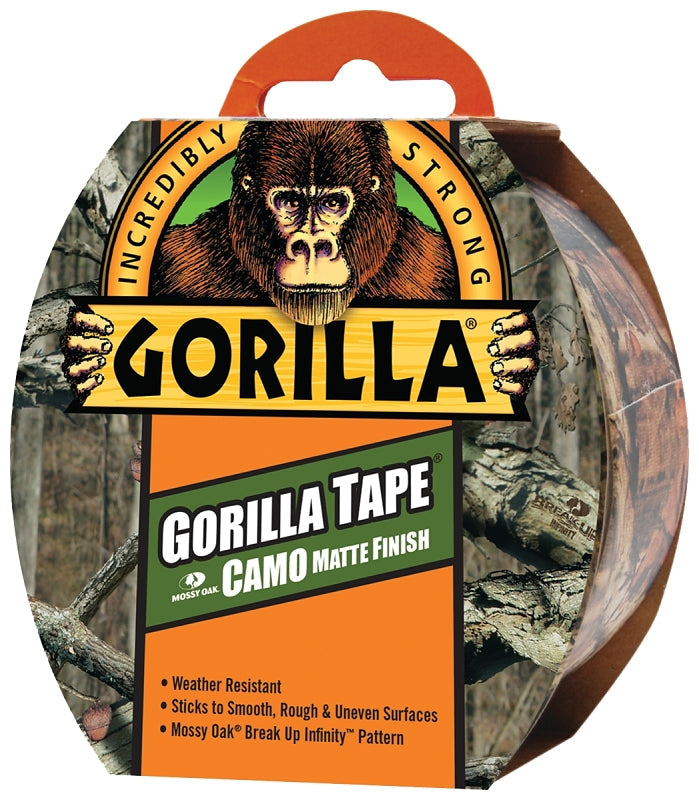 Gorilla 6010902 Duct Tape, 9 yd L, 1.88 in W, Cloth Backing, Camouflage