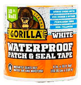 Gorilla 101895 Patch and Seal Tape, 4 in W, 10 ft L, White