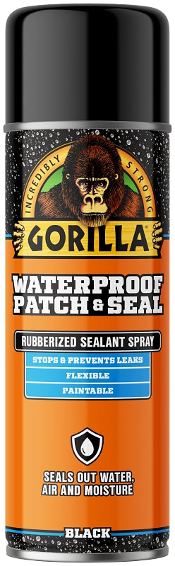 Gorilla 104052 Rubberized Spray Coating, Black, 16 oz Can, Pack of 6