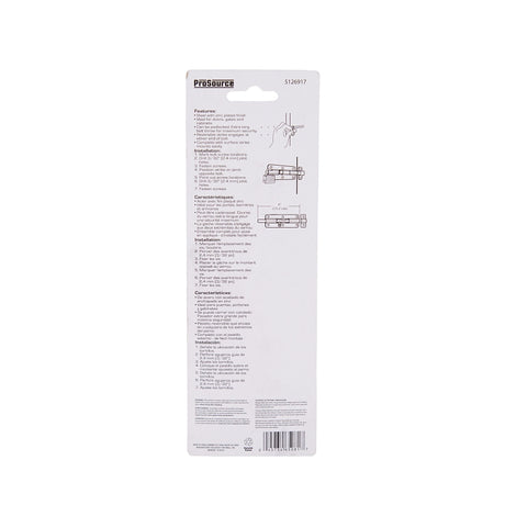 ProSource BH-104-PS Lockable Barrel Bolt, 0.31 Dia in Bolt Head, 6 in L Bolt, Steel, Zinc