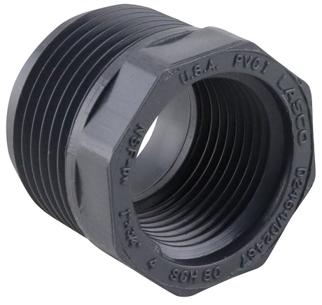 Lasco 839131BC Reducing Bushing, 1 x 3/4 in, MIP x Female, PVC, SCH 80 Schedule