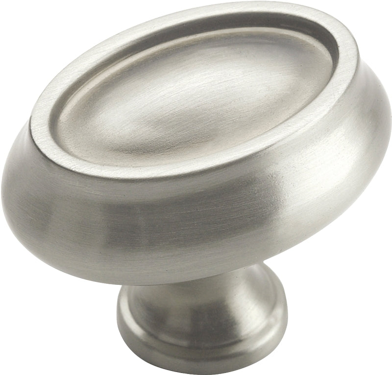 Amerock BP26127G10 Cabinet Knob, 1-3/16 in Projection, Zinc, Satin Nickel