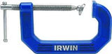 Irwin 225106 C-Clamp, 900 lb Clamping, 6 in Max Opening Size, 3-1/2 in D Throat, Steel Body, Blue Body