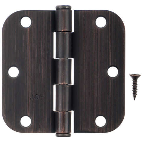 Hampton 3-1/2 in. L Oil Rubbed Bronze Residential Door Hinge 12 pk