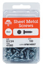 HILLMAN No. 10 Ga. X 3/4 in. L Phillips Pan Head Sheet Metal Screws 75 pk, Pack of 5