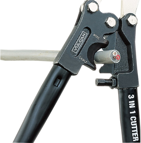 Vulcan TC-C301M-18 Bolt Cutter, 1/4 in Bolt, 3/16 in Wire, 3/8 in Cable Cutting Capacity, 18 in OAL, Black Handle