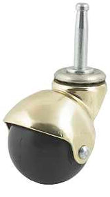 Dh Casters C-H20S1BR Ball Caster, 2 in Dia Wheel, Rubber Wheel, 90 lb