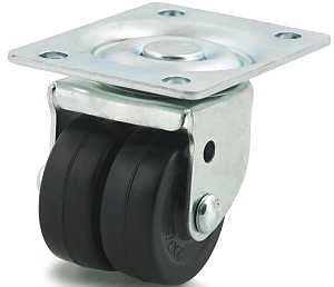 Dh Casters C-B22034P1HR Swivel Machine Caster, 2 in Dia Wheel, 13/16 in W Wheel, Hard Rubber Wheel, 200 lb
