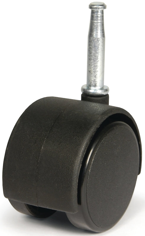 Dh Casters C-T20S1BK Swivel Caster, 2 in Dia Wheel, Plastic Wheel, Black, 85 lb, Pack of 4