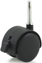 Dh Casters C-T20S1BKB Swivel Caster with Brake, 2 in Dia Wheel, Plastic Wheel, Black, 85 lb