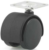 Dh Casters C-T15P1BK Swivel Caster, 1-1/2 in Dia Wheel, Plastic Wheel, Black, 70 lb