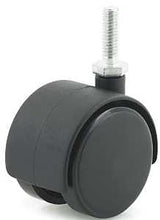 Dh Casters C-T20T1BK Swivel Caster, 2 in Dia Wheel, Plastic Wheel, Black, 85 lb
