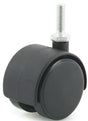 Dh Casters C-T20T1BK Swivel Caster, 2 in Dia Wheel, Plastic Wheel, Black, 85 lb