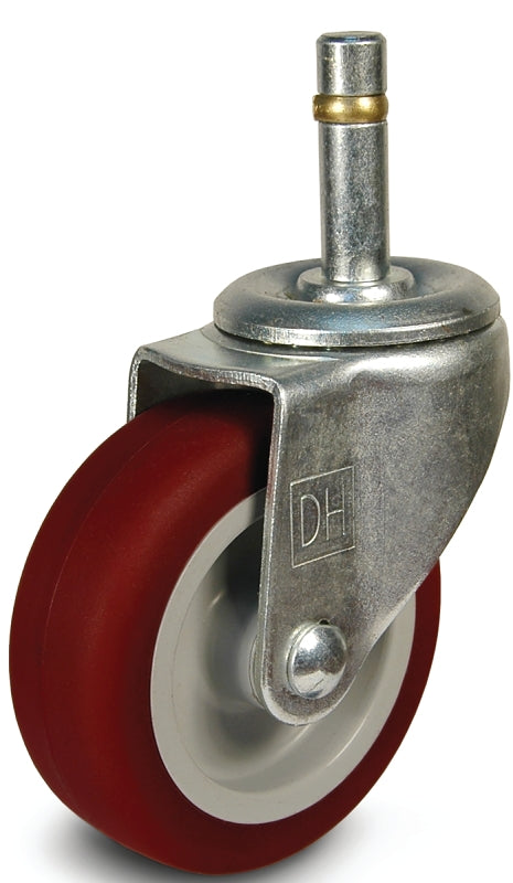 Dh Casters C-LI30GRPUS Swivel Caster, 3 in Dia Wheel, 1 in W Wheel, Polyurethane Wheel, 125 lb