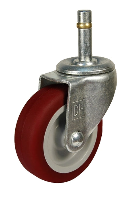 Dh Casters C-LI40GRPUS Swivel Caster, 4 in Dia Wheel, 1 in W Wheel, Polyurethane Wheel, 150 lb