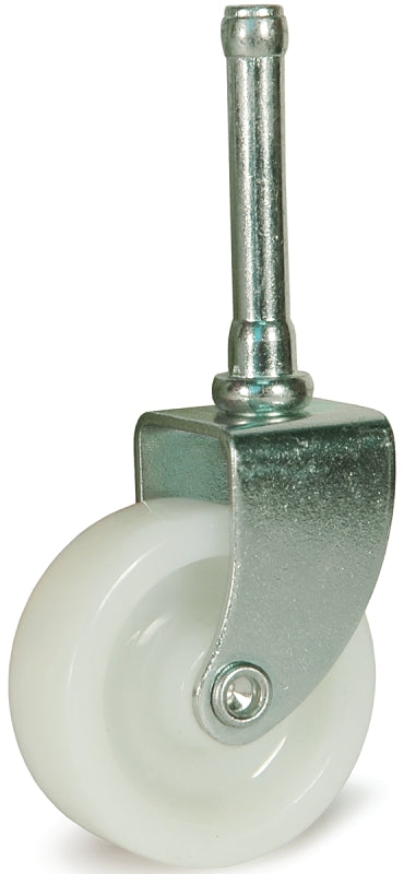 Dh Casters C-R158S1Z Swivel Caster, 1-5/8 in Dia Wheel, 5/8 in W Wheel, Plastic Wheel, 65 lb