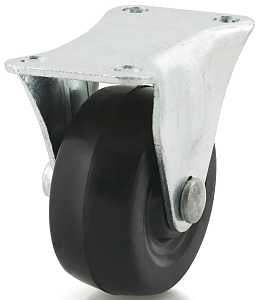 Dh Casters C-GD20RR Rigid Caster, 2 in Dia Wheel, 15/16 in W Wheel, Rubber Wheel, 90 lb