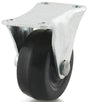 Dh Casters C-GD20RR Rigid Caster, 2 in Dia Wheel, 15/16 in W Wheel, Rubber Wheel, 90 lb