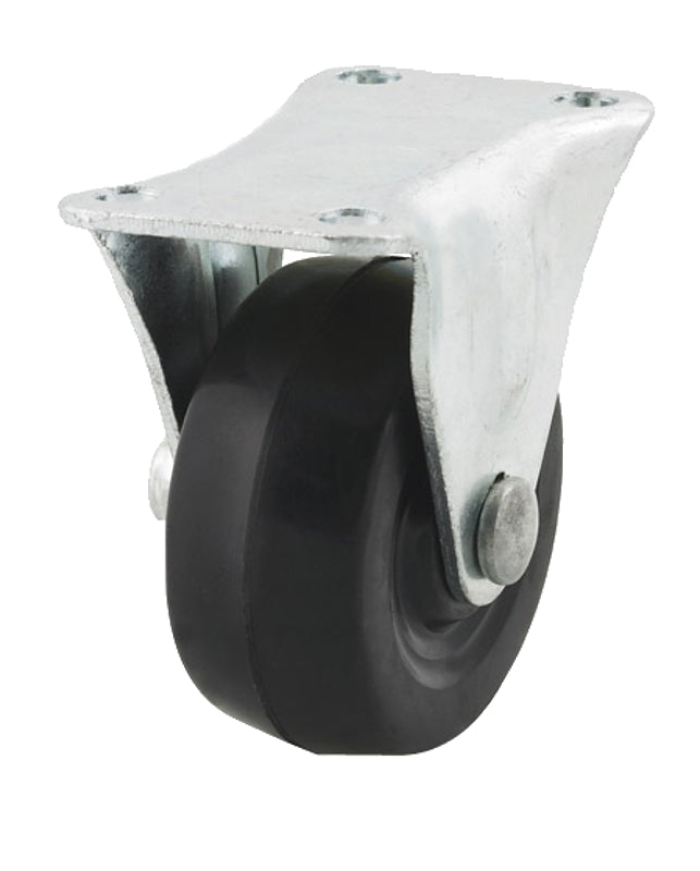 Dh Casters C-GD30RR Rigid Caster, 3 in Dia Wheel, 1-1/4 in W Wheel, Rubber Wheel, 125 lb