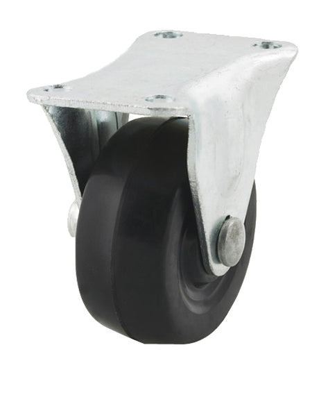 Dh Casters C-GD30RR Rigid Caster, 3 in Dia Wheel, 1-1/4 in W Wheel, Rubber Wheel, 125 lb