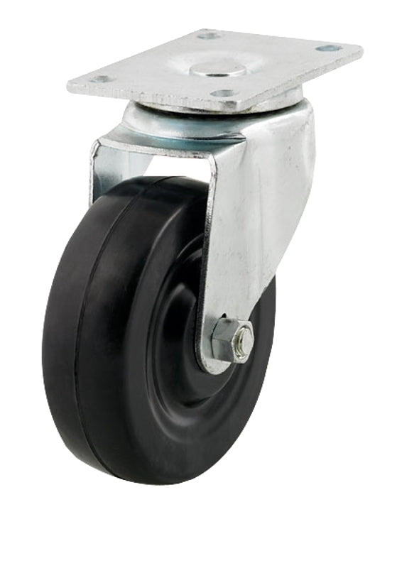 Dh Casters C-LM5P1RS Swivel Caster, 5 in Dia Wheel, 1-1/4 in W Wheel, Rubber Wheel, 300 lb