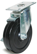 Dh Casters C-LM5P1RSB Swivel Caster, 5 in Dia Wheel, 1-1/4 in W Wheel, Rubber Wheel, 300 lb