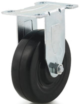Dh Casters C-LM5P1RR Rigid Caster, 5 in Dia Wheel, 1-1/4 in W Wheel, Rubber Wheel, 300 lb