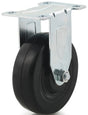 Dh Casters C-LM5P1RR Rigid Caster, 5 in Dia Wheel, 1-1/4 in W Wheel, Rubber Wheel, 300 lb