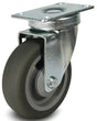 Dh Casters C-LM5P1TPSB Swivel Caster, 5 in Dia Wheel, 1-1/4 in W Wheel, Thermoplastic Rubber Wheel, Gray, 240 lb