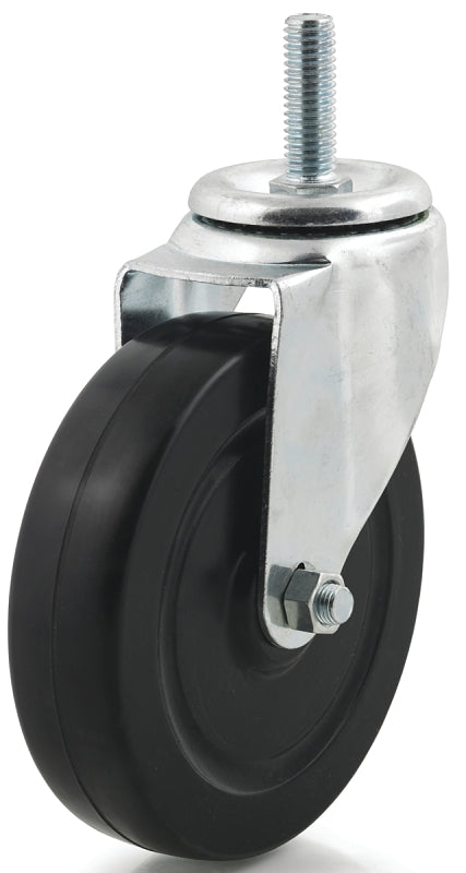 Dh Casters C-LM5T3RS Swivel Caster, 5 in Dia Wheel, 1-1/4 in W Wheel, Rubber Wheel, 300 lb