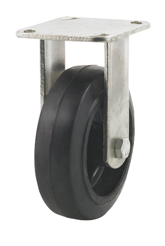 Dh Casters C-MHD6MRR Rigid Caster, 6 in Dia Wheel, 2 in W Wheel, Molded Rubber Wheel, 450 lb