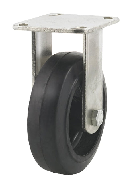 Dh Casters C-MHD6MRR Rigid Caster, 6 in Dia Wheel, 2 in W Wheel, Molded Rubber Wheel, 450 lb