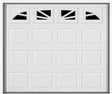 Wayne Dalton 9100 Garage Door, 9 ft W Door, 7 ft H Door, Steel Door, White