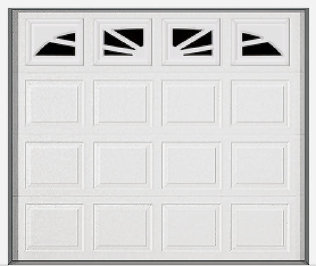 Wayne Dalton 9100 Garage Door, 9 ft W Door, 7 ft H Door, Steel Door, White
