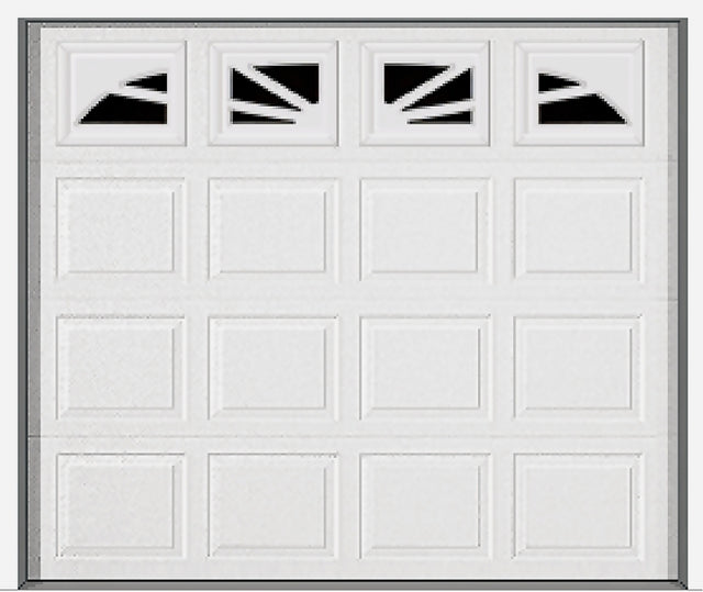 Wayne Dalton 9100 Garage Door, 9 ft W Door, 7 ft H Door, Steel Door, White