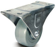 Dh Casters C-GD20MRR Rigid Caster, 2 in Dia Wheel, 15/16 in W Wheel, Rubber Wheel, Gray, 125 lb