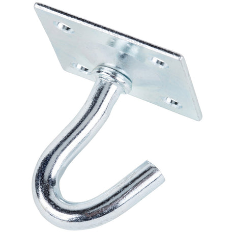 Hampton Small Zinc-Plated Silver Steel 1.75 in. L Clothesline Hook Plate Type 200 lb 1 pk, Pack of 10