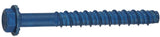 Tapcon 11414 Screw Anchor, 4 in L, Hex Drive, Steel, Metallic