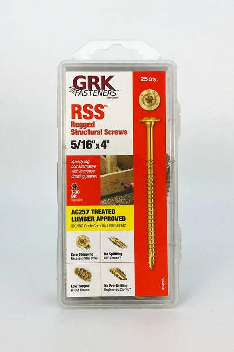 SCREW RSS MINI 5/16X4IN