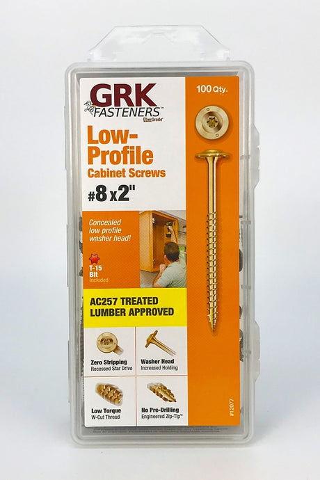 SCREW LW-PRFL CBNT 8X2IN