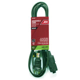 Ace Indoor 6 ft. L Green Extension Cord 16/2 SPT-2, Pack of 10
