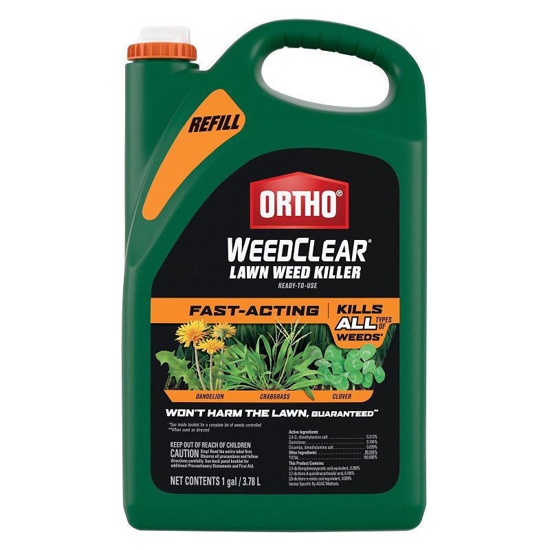 Ortho WeedClear Series 4659605 Lawn Weed Killer Refill, Liquid, Spray Application, 1.33 gal