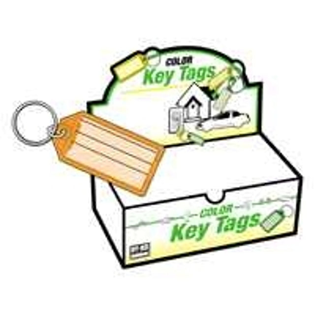 Hy-Ko KB143-100 Key Identification Tag, 2.2 in H x 1.1 in W Dimensions, Plastic, 100/PK