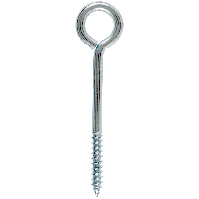 Hampton 1/4 in. X 3-3/4 in. L Zinc-Plated Steel Lag Thread Eyebolt, Pack of 10
