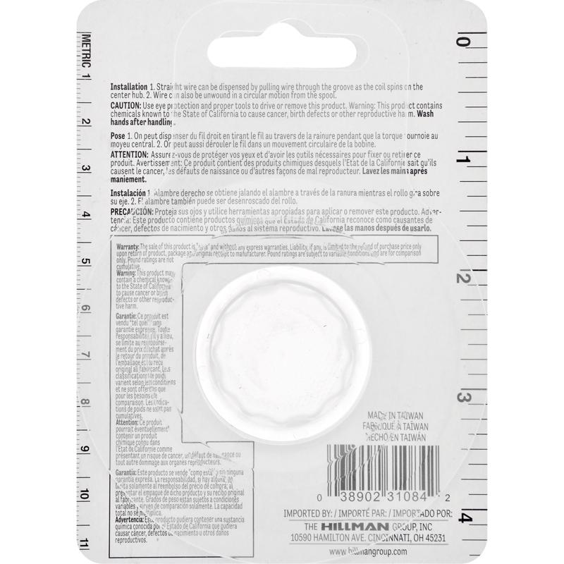 HILLMAN 100 ft. L Galvanized Steel 22 Ga. Wire, Pack of 10