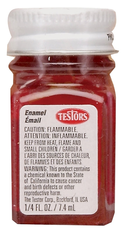Testors 1104TT Enamel Paint, Gloss, Dark Red, 0.25 oz, Bottle