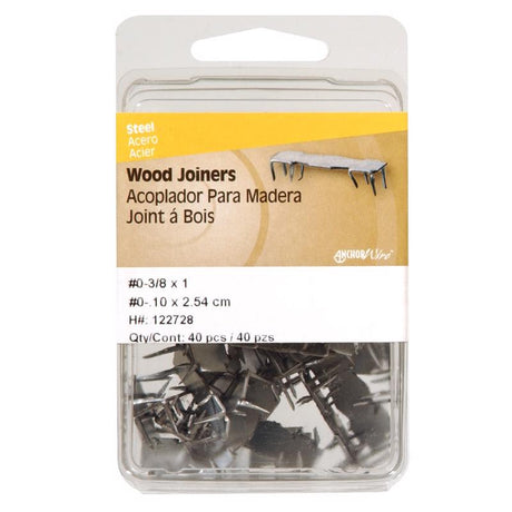 HILLMAN 3/8 in. Wood Joiner Galvanized Steel Wood Joiner Flat Head 30 pk, Pack of 5