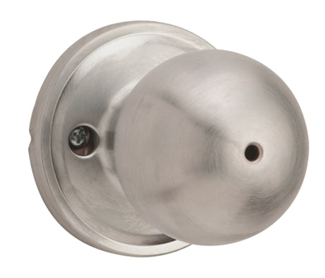 Weiser Huntington Series 9GA3310-021 Privacy Door Knob, 2-1/8 in Dia Knob, Satin Chrome