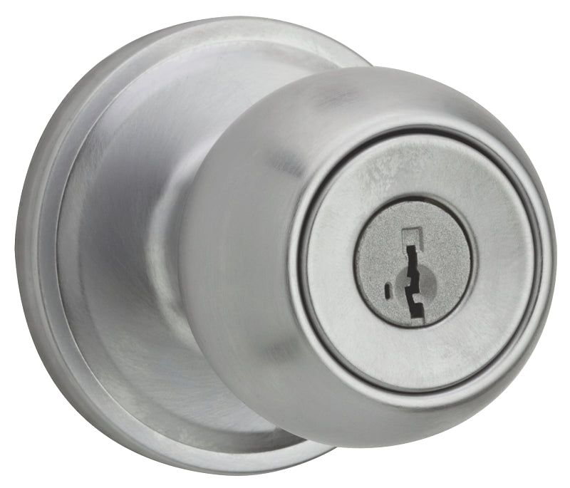 Weiser Huntington Series 9GA5310-058 Entry Door Knob, 2-1/8 in Dia Knob, Satin Chrome